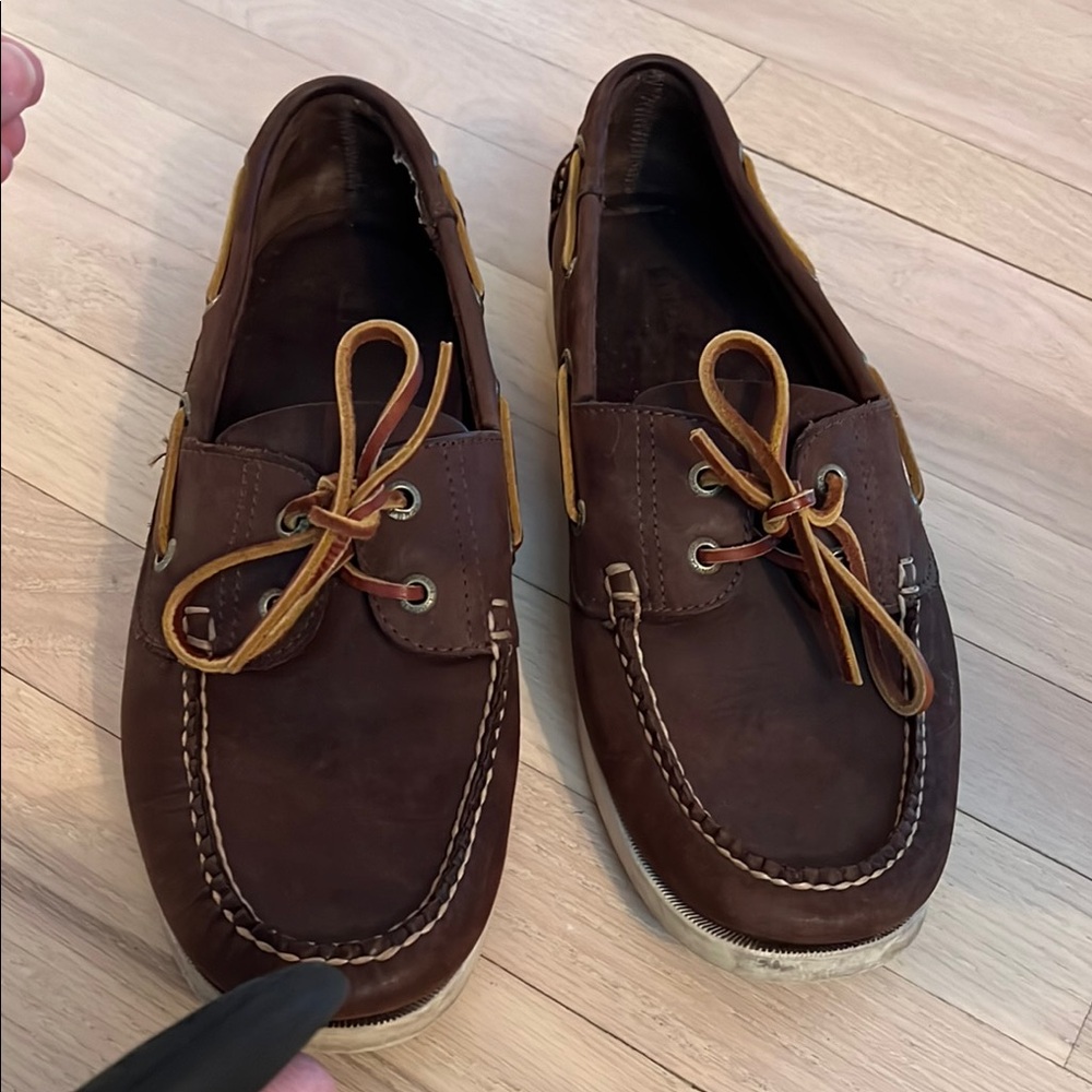 L.L. Bean Brown Boat Shoes Suede Moccasin Style